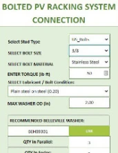 PV racking systems calculator preview